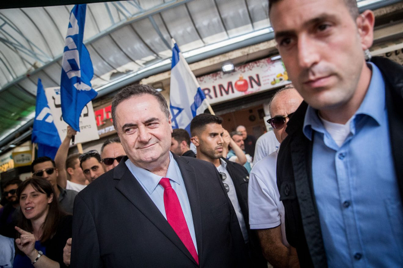 Israel's Foreign Minister Israel Katz is seen during a Likud Party election campaign tour in Jerusalem on Sept. 16, 2019. Photo by Yonatan Sindel/Flash90.