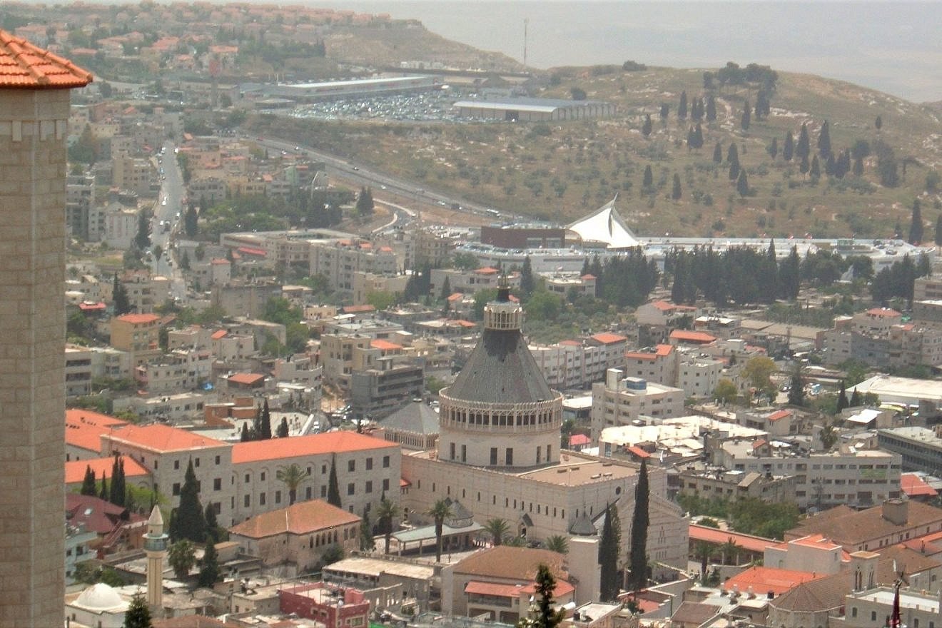 View of Nazareth, with the Basilica of the Annunciation at the center. Credit: Wikimedia Commons.