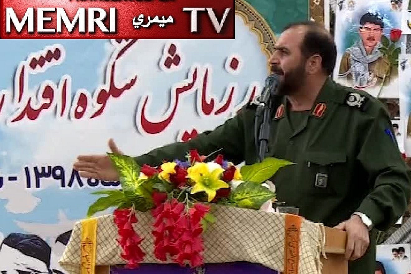 Islamic Revolutionary Guard Corps Gen. Allahnoor Noorollahi, a top adviser to the commander of the IRGC Officers College, speaks on Iranian TV on Nov. 29, 2019. (MEMRI)