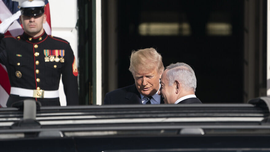 U.S. President Donald Trump greets Israeli Prime Minister Benjamin Netanyahu upon his arrival to the White House on Jan. 27, 2020. Credit: Official White House Photo by Joyce N. Boghosian.
