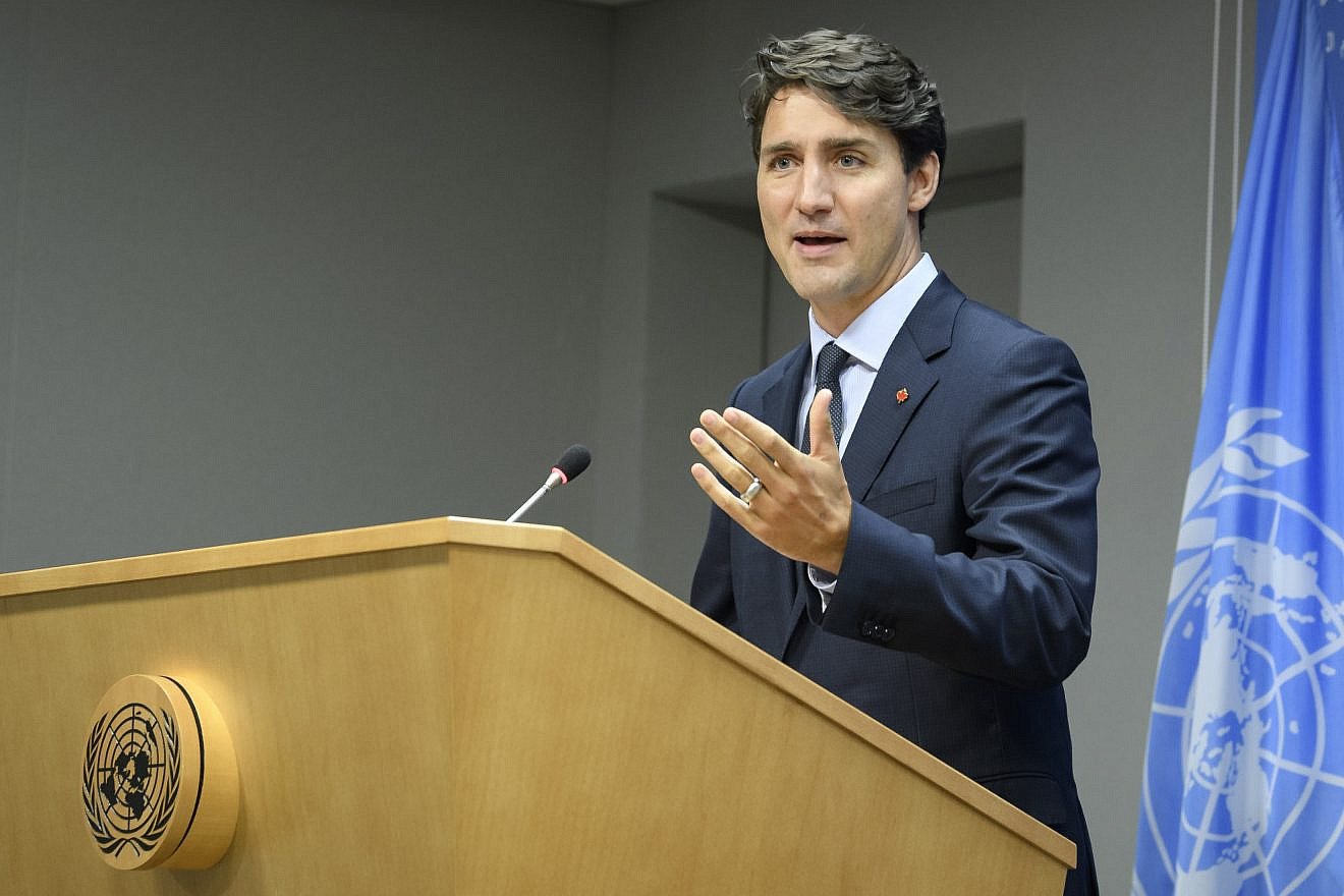 Canadian Prime Minister Justin Trudeau addressing the United Nations in 2017. Credit: Manuel Elias/U.N. Photo.