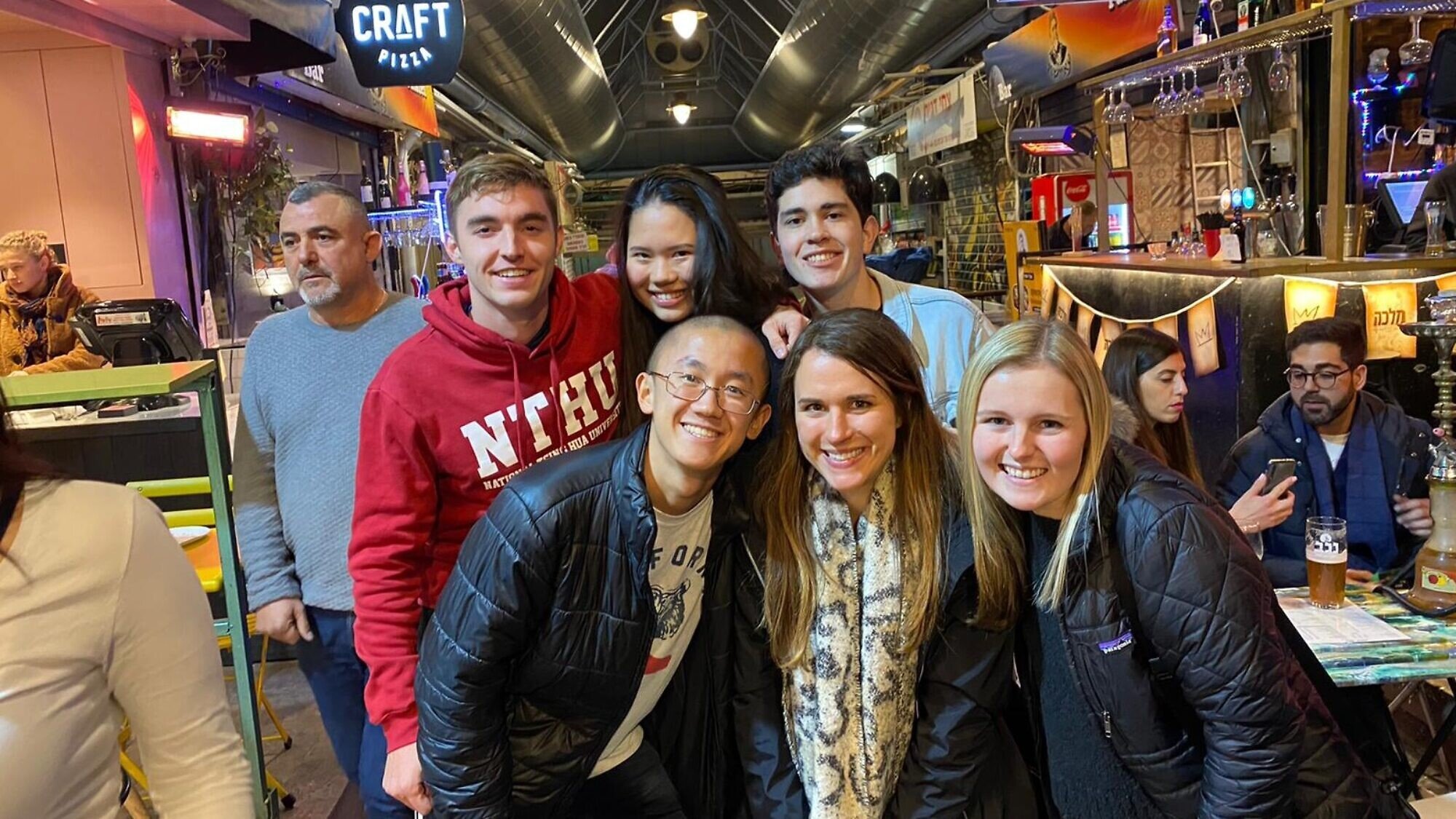Caravan for Democracy college student leaders visit Machane Yehuda market in Jerusalem, January 2020. Credit: JNF-USA.