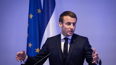 French President Emmanuel Macron in Jerusalem, Jan. 22, 2020. Photo by Hadas Parush/Flash90.