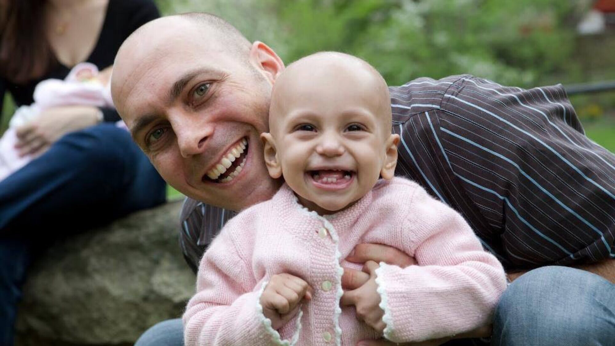 Oded Grinstein and his daughter, Shani, who was diagnosed with a very rare and aggressive type of sarcoma at 9 months old. He has since gone to to found MyChild’sCancer (MCC) in 2010. Credit: Courtesy.