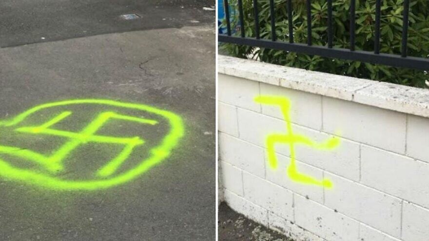 Illustrative photo of graffiti on the Wellington Jewish Progressive Congregation in New Zealand. Credit: Wellington City Council.