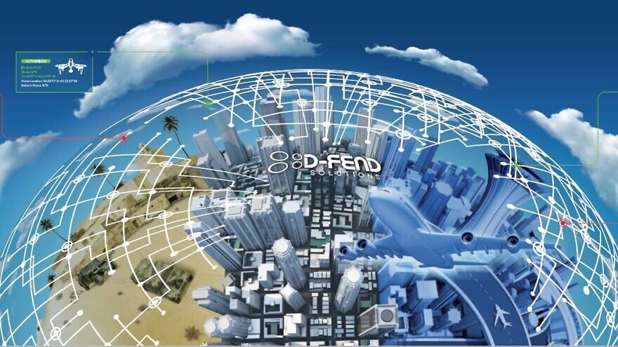 An illustration by D-Fend Solutions of its counter-drone technology. Source: D-Fend Solutions via Facebook.