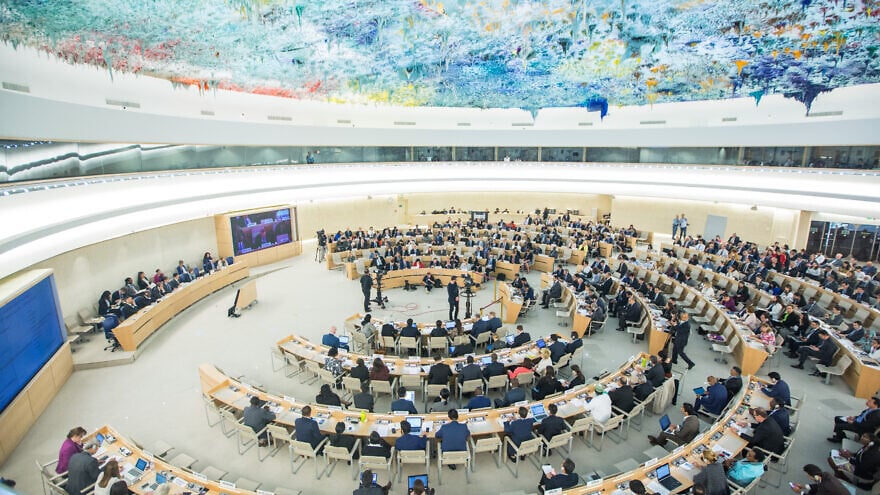 A view of the U.N. Human Rights Council special session on “the deteriorating human-rights situation in the occupied Palestinian territory, including East Jerusalem,” May 2018. Photo by Elma Okic/U.N.