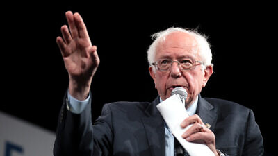 Sen. Bernie Sanders (I-Vt.) speaking with attendees at the Presidential Gun Sense Forum hosted by Everytown for Gun Safety and Moms Demand Action at the Iowa Events Center in Des Moines, Iowa. Credit: Gage Skidmore/Wikimedia Commons.