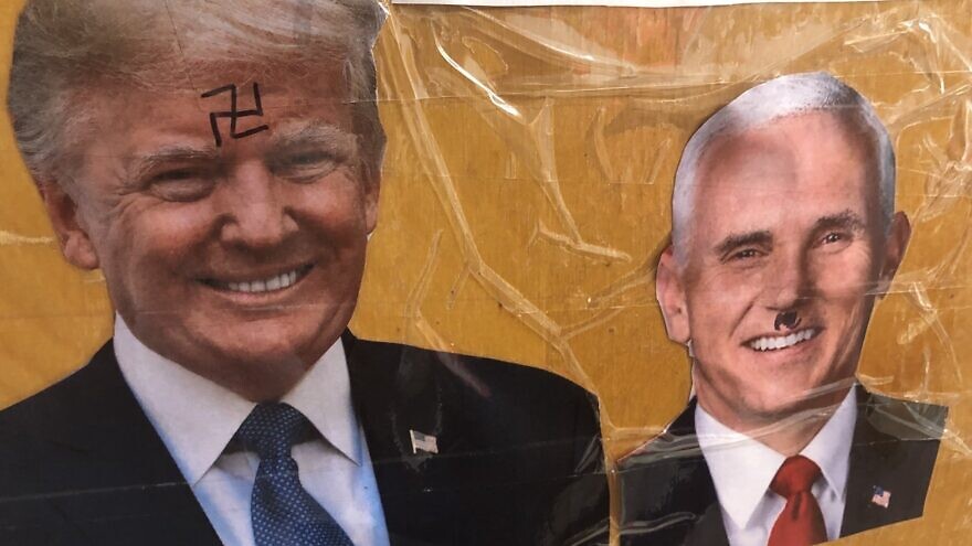 A picture on Jewish student's dorm room door at George Washington University in Washington, D.C.. Source: BDS Report/Twitter.