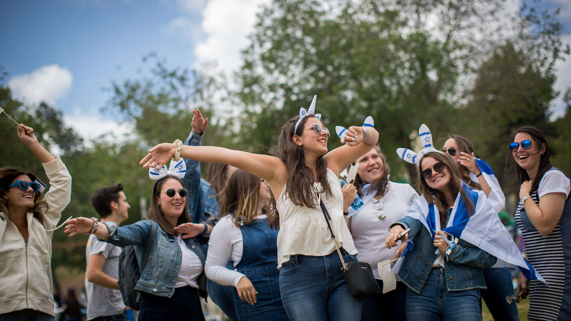 People celebrating Israel's 71st Independence Day in Saker Park in Jerusalem, May 9, 2019. Photo by Yonatan Sindel/Flash90.