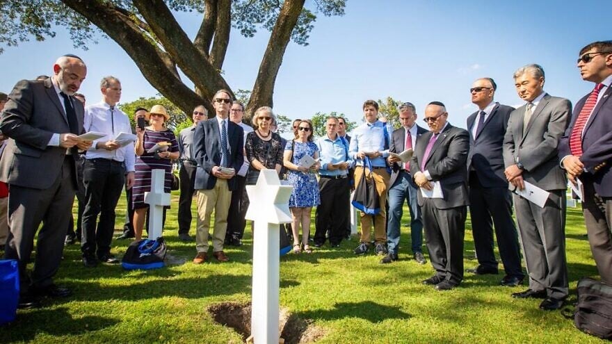 Since 2014, the volunteer organization  “Operation Benjamin” has located Jewish personnel at American military cemeteries all over the world who, for various reasons, were buried under markers incorrectly representing their religion and heritage, and to correct these historical errors. Credit: “Operation Benjamin.”