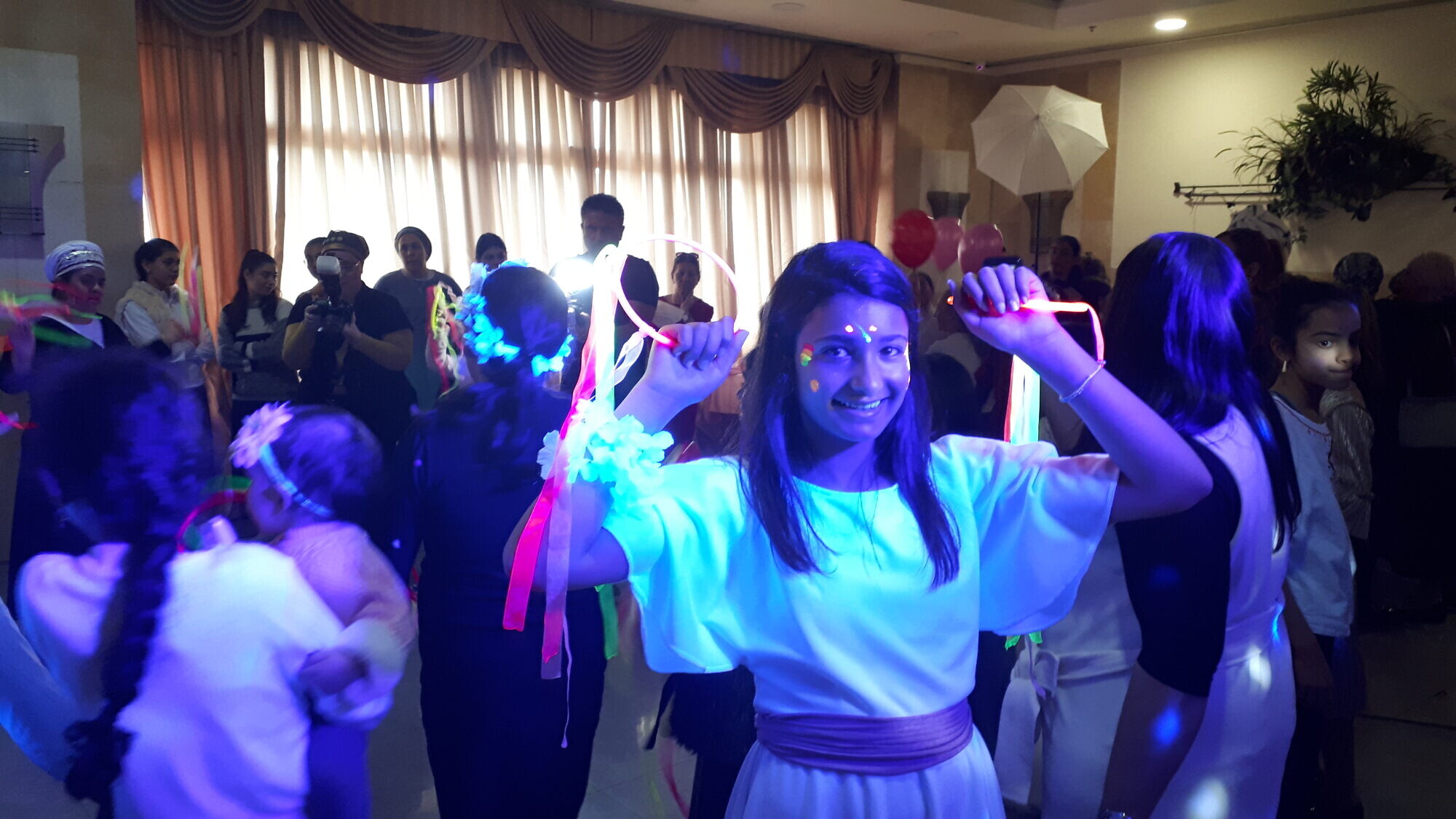Emunah Rudich celebrates her bat mitzvah in Jerusalem with 42 other orphans at the annual celebration hosted by Colel Chabad on Feb. 17, 2020. Credit: Courtesy.