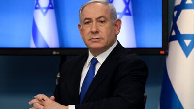 Israeli Prime Minister Benjamin Netanyahu gives a press conference on the coronavirus pandemic, at the Prime Minister's Office in Jerusalem on March 11, 2020. Photo by Flash90.