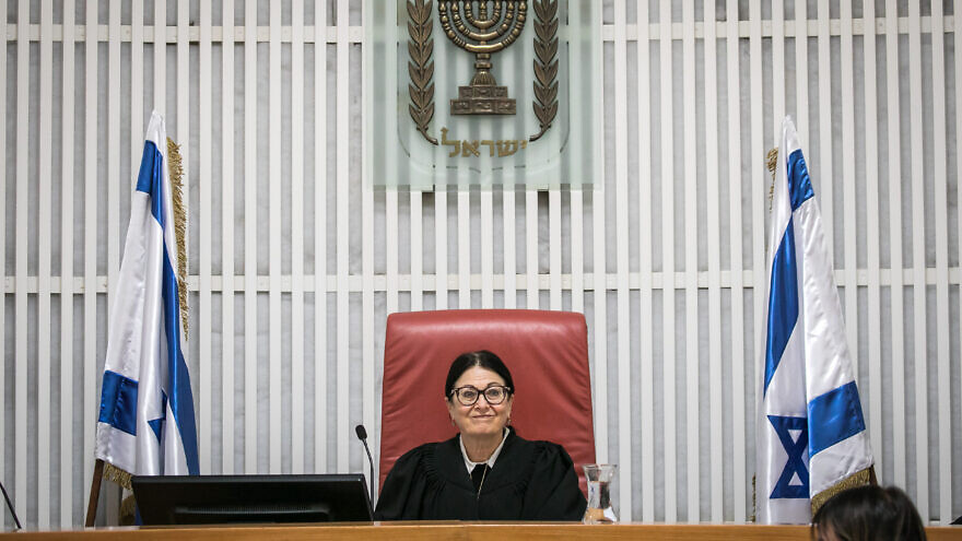 Israeli Supreme Court president Esther Hayut at the Supreme Court in Jerusalem on March 19, 2019. Photo by Olivier Fitoussi/Flash90.