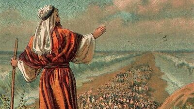 Illustration of the Israelites Exodus from Egypt, guided by the prophet Moses, 1907, the Providence Lithograph Company. Credit: Wikimedia Commons.