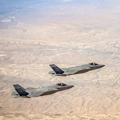 Caccia F-35 israeliani e americani durante un'esercitazione congiunta. Foto: Unità portavoce delle IDF.
