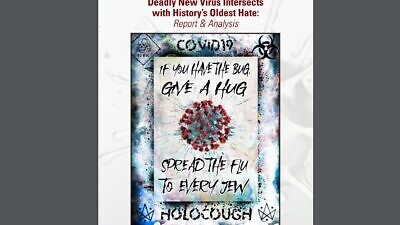 The Simon Wiesenthal Center's new study “Deadly New Virus Intersects with History's Oldest Hate: Report and Analysis,” released in April, highlights anti-Semitism on social media during the coronavirus pandemic. Source: Screenshot.