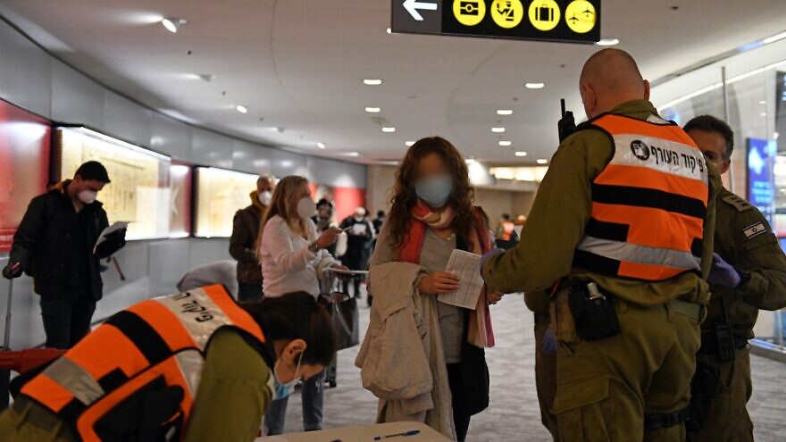 Israel Defense Forces' personnel have taken over the handling of international arrivals at Ben-Gurion International Airport. Credit: Israel Ministry of Defense.