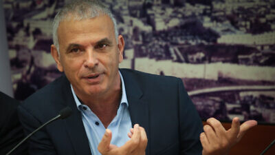 Israeli Finance Minister Moshe Kahlon holds a press conference at the Finance Ministry in Jerusalem, Sept. 23, 2019. Photo by Flash90.