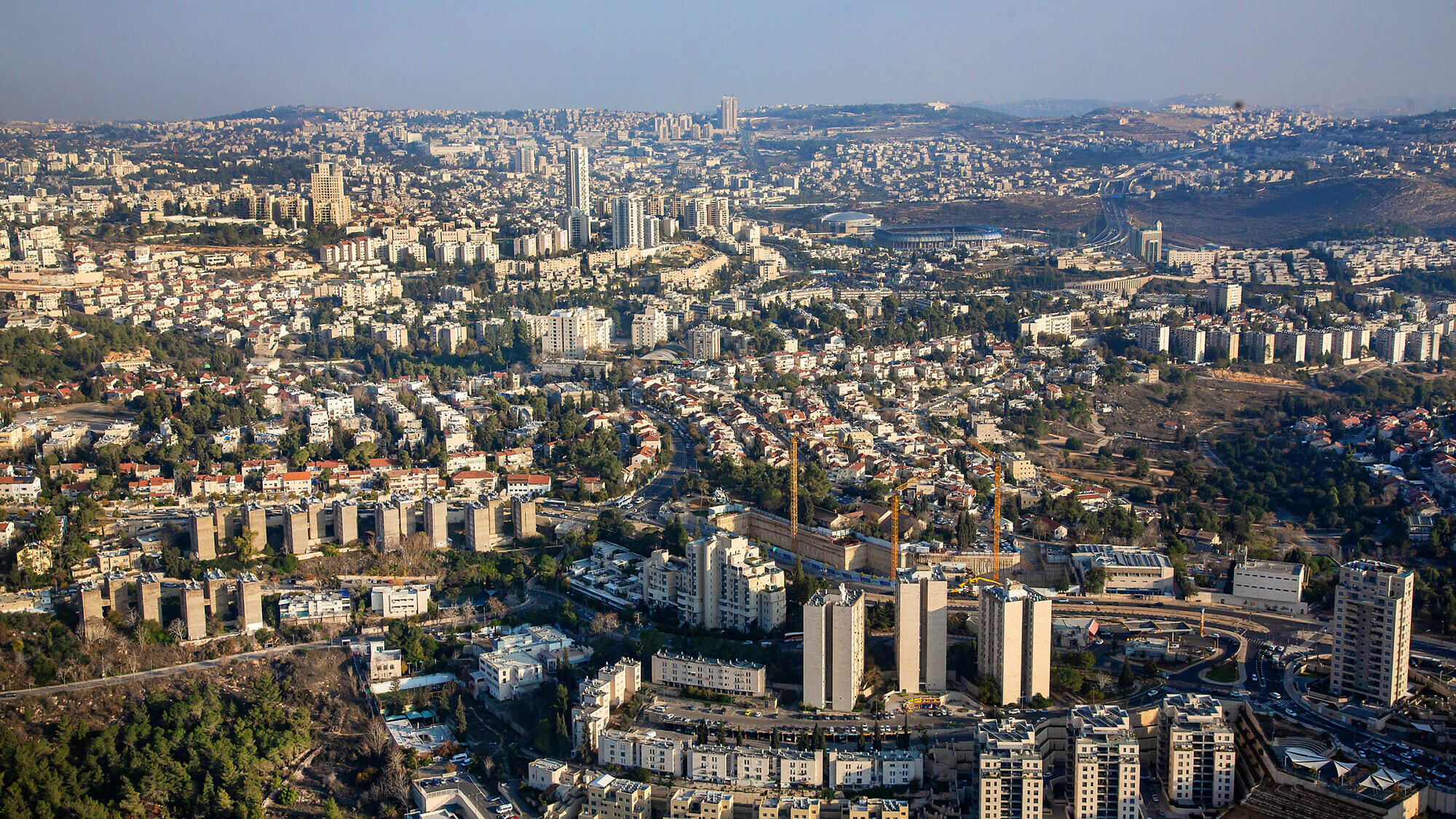 Aerial view of Jerusalem on Dec. 17, 2019. Photo by Moshe Shai/Flash90.
