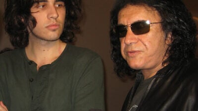 Gene Simmons with his son, Nick. Credit: Wikimedia Commons.
