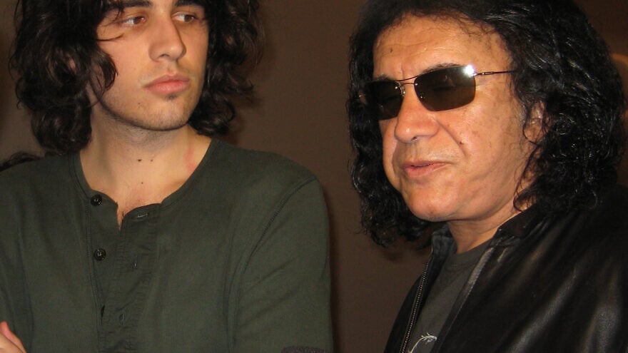 Gene Simmons with his son, Nick. Credit: Wikimedia Commons.