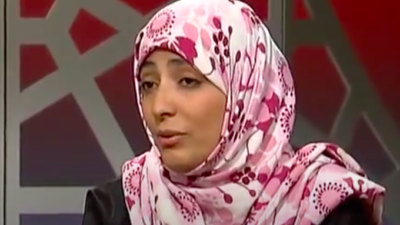 Yemeni Nobel Peace Prize Laureate Tawakkol Karman. Source: Screenshot.