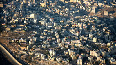 An aerial view of eastern Jerusalem. Dec. 17, 2019. Photo by Moshe Shai/Flash90.