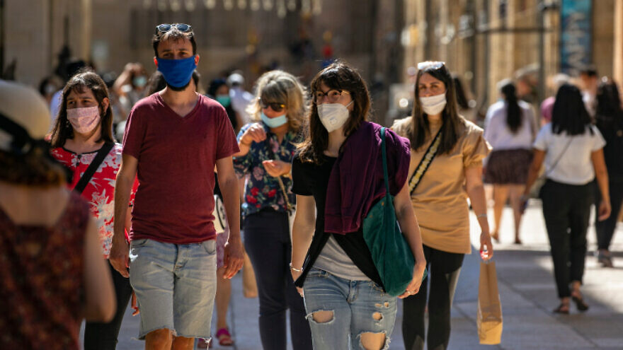 The Mamilla Mall near Jerusalem's Old City, on June 24, 2020. Photo by Olivier Fitoussi/Flash90.
