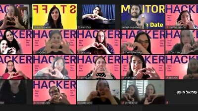 The winning team of the Jerusalem College of Technology Women’s Hackathon, June 19, 2020. Credit: Courtesy.