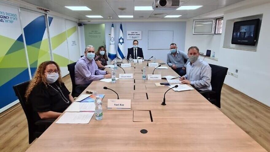 Jewish Agency for Israel chairman Isaac Herzog and other leaders, including those from Italy, France, Argentina and South Africa, hold a briefing about the coronavirus pandemic and its effect on the global Jewish community. Credit: Jewish Agency for Israel.