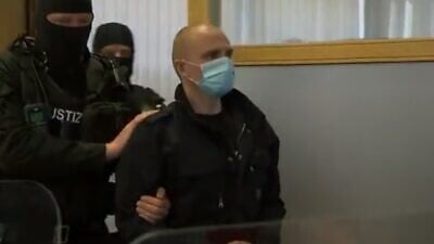 Stephan Balliet, the neo-Nazi who attempted to mount an armed attack on a synagogue in the city of Halle, Germany, during Yom Kippur 2019. Source: Screenshot.