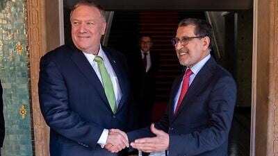 U.S. Secretary of State Mike Pompeo meets with Moroccan Prime Minister Saad-Eddine el-Othmani, in Rabat, Morocco, on Dec. 5, 2019. Credit: Ron Przysucha/U.S. State Department.