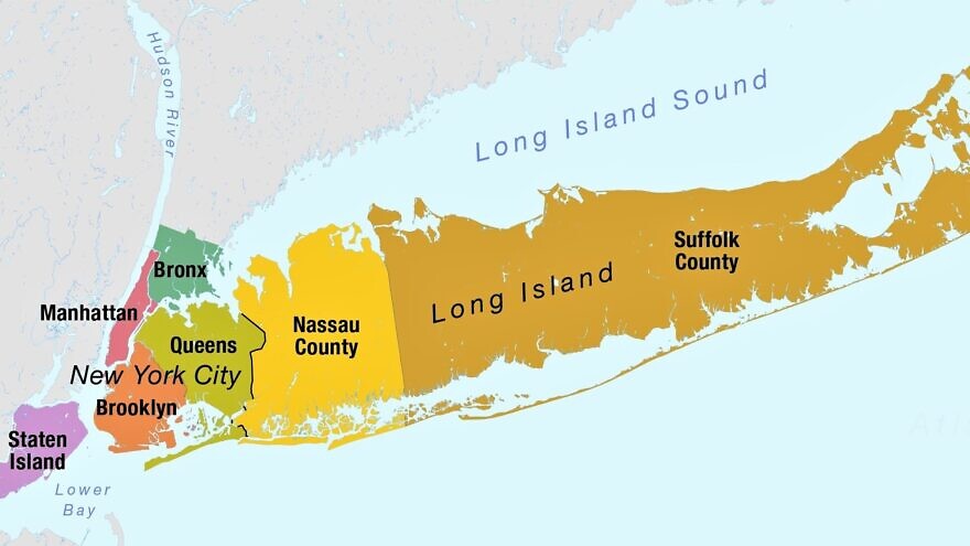 Map of Long Island, N.Y. Credit: Wikimedia Commons.