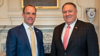 U.S. Secretary of State Mike Pompeo meets with U.K. Foreign Secretary Dominic Raab at the U.S. Department of State in Washington, D.C., on Aug. 7, 2019. Credit: U.S. State Department.