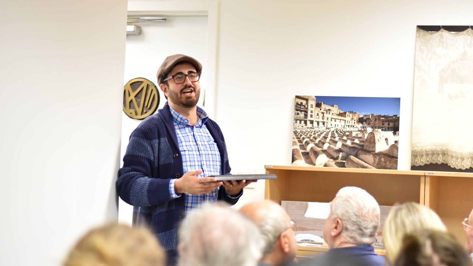 Ruben Shimonov speaking at an event for the American Sephardi Federation in 2018. Source: American Sephardi Federation via Facebook.