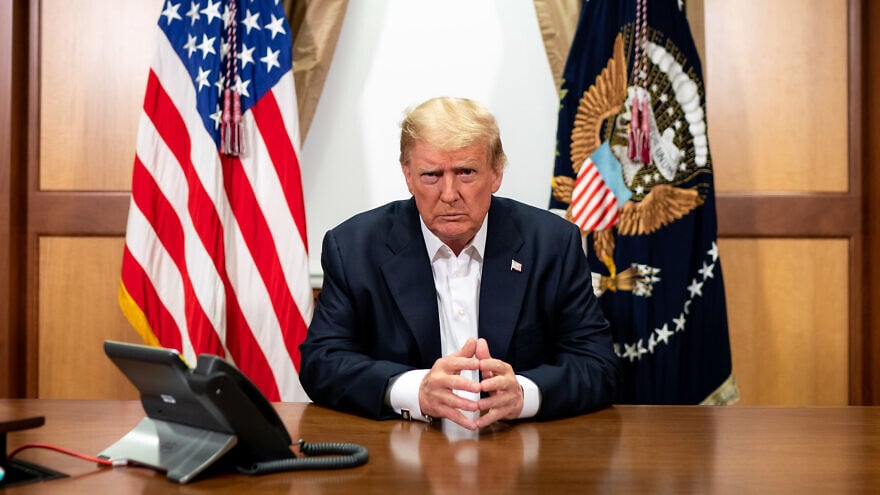U.S. President Donald Trump at Walter Reed National Military Medical Center in Bethesda, Md., October 2020. Credit: Official White House Photo by Tia Dufour.