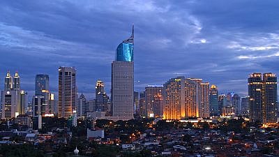 A skyline view of Jakarta, Indonesia. Credit: Yohanes Budiyanto via Wikimedia Commons.