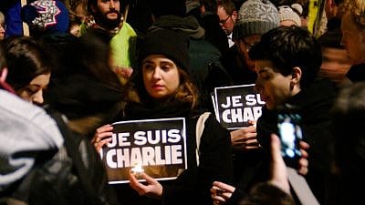 A rally in Berlin, Germany, in support of the victims of the Charlie Hebdo mass shooting in Paris, Jan. 7, 2015. Credit: Dirk Ingo Franke via Wikimedia Commons.