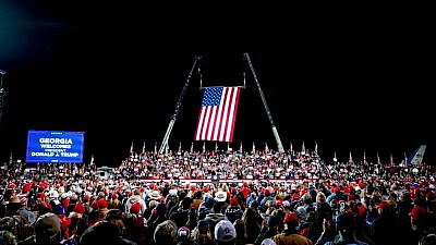 U.S. President Donald Trump holding a rally in Georgia in Dec. 2020. Source: Facebook/Donald Trump.