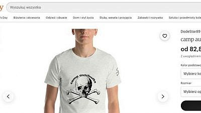 A “Camp Auschwitz” T-shirt on Etsy. Source: Screenshot.