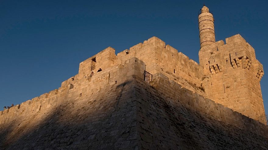 David’s Tower next to Jaffa Gate in the Old City of Jerusalem on Jan. 11, 2018. Photo by Lior Mizrahi/Flash90.