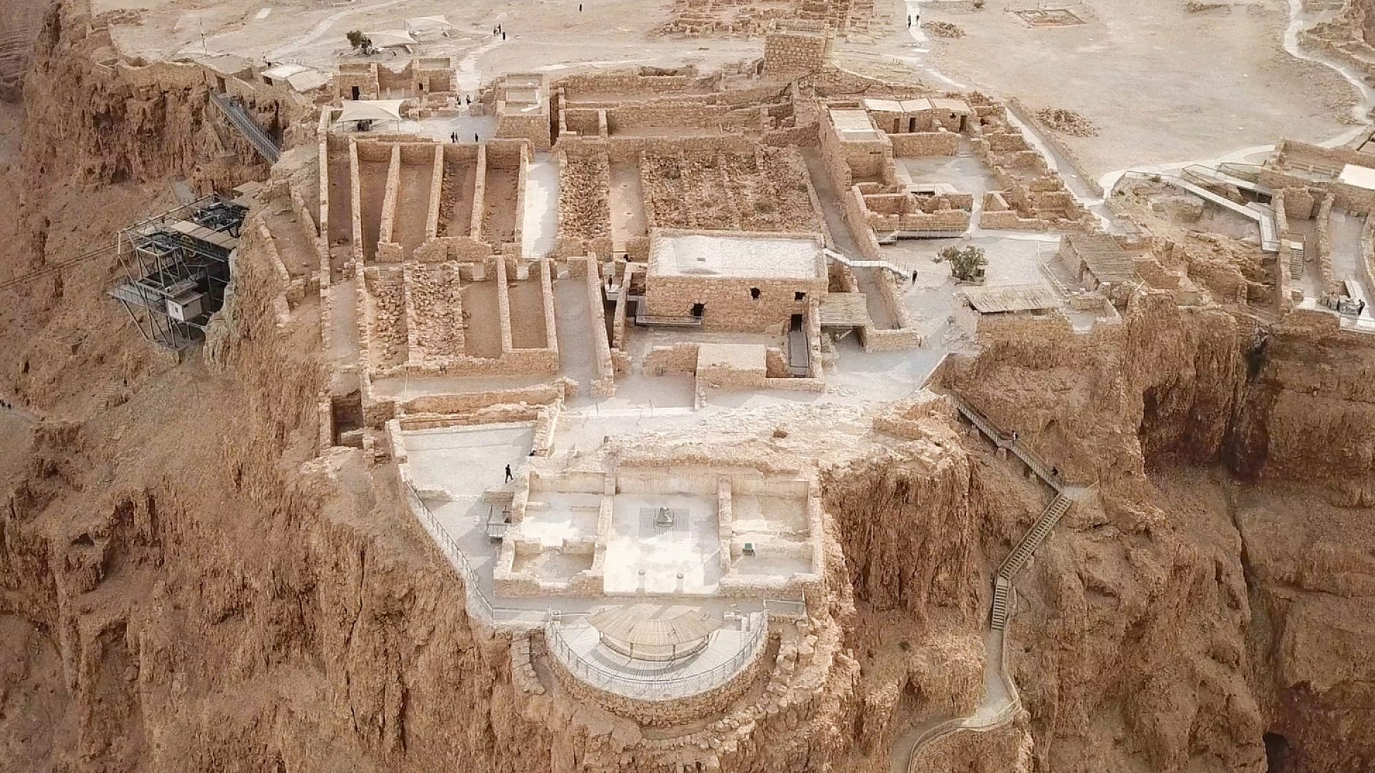 Masada in the Judean Desert in southeastern Israel. Credit: StockStudio Aerials/Shutterstock.