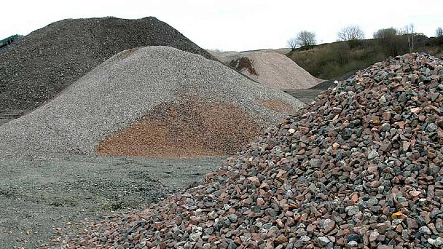 Construction aggregates. Credit: Wikipedia.