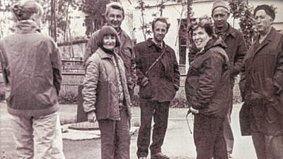 Tsilya Reitburd-Mendzheritsky, third from the right, was clearly up to no good. Photo courtesy of Max Samarov.