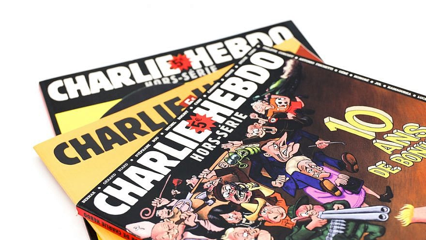 A June 2020 edition of Charlie Hebdo.
Credit: M. Etcheverry/Shutterstock.