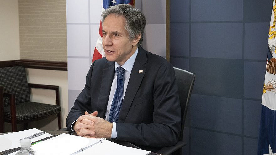 Secretary of State Antony J. Blinken delivers remarks virtually at the Millennium Challenge Corporation (MCC) Board Meeting, from the U.S. Department of State in Washington, D.C. on March 31, 2021. Credit: U.S. State Department Photo by Freddie Everett.
