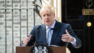 British Prime Minister Boris Johnson delivers a speech outside 10 Downing Street in 2019. Credit: Michael Tubi/Shutterstock.