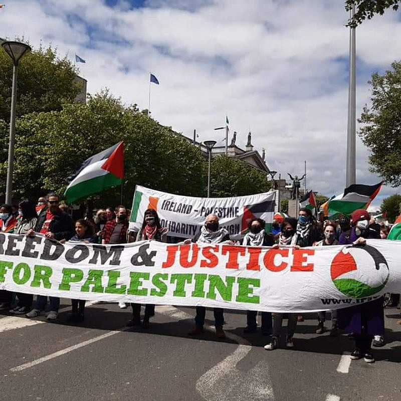 Anti-Israel protesters in Dublin, May 2021. Source: Ireland-Palestine Solidarity Campaign/X.