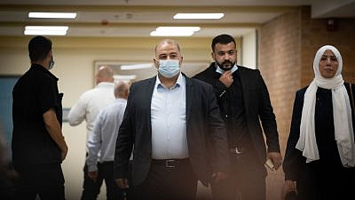 Mansour Abbas, head of the Arab Ra'am Party, at the Knesset in Jerusalem on April 26, 2021. Photo by Yonatan Sindel/Flash90.